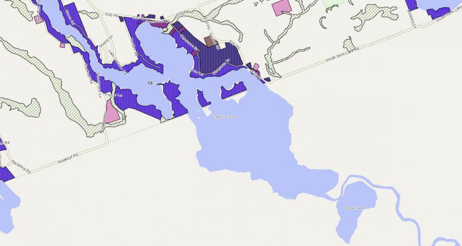 Zoning Map of Cecebe Lake in Municipality of Magnetawan and the District of Parry Sound